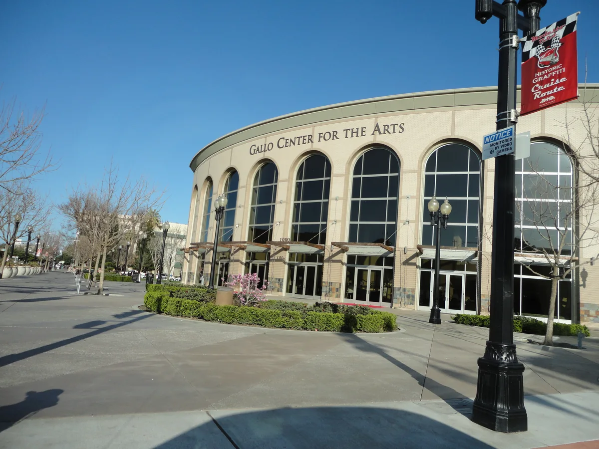 Exterior of the Gallo Center for the Arts in downtown Modesto, photographed in 2012.