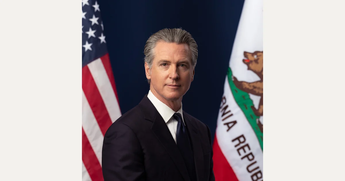 Gavin Newsom in his official California governor portrait from March 2026