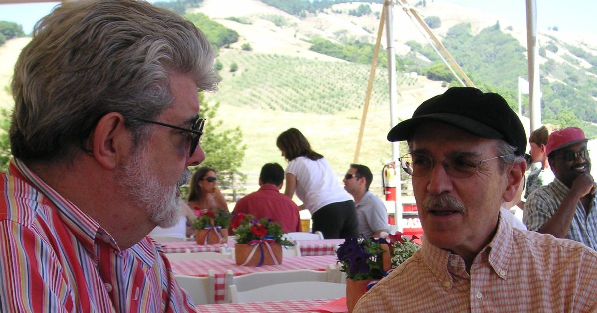 George Lucas speaking, photographed in 2005.