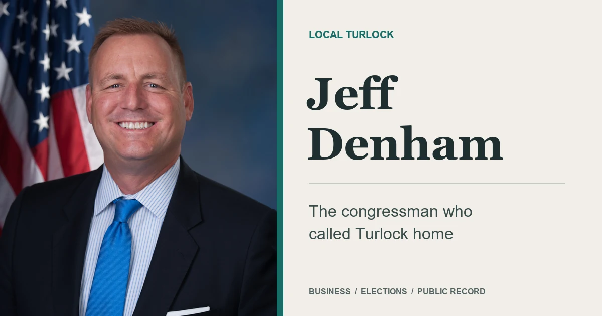 Jeff Denham’s official congressional portrait beside the title of his Turlock profile.