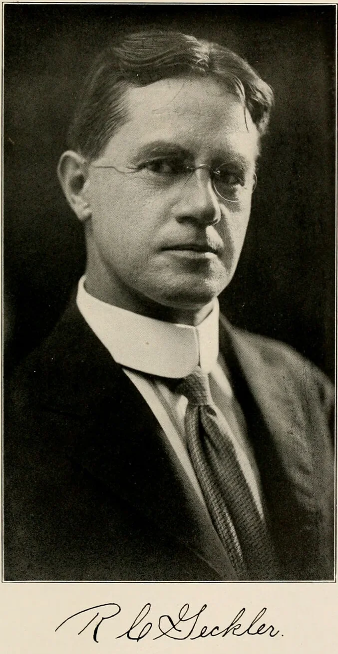 Robert Charles Geckler in a portrait published in 1921